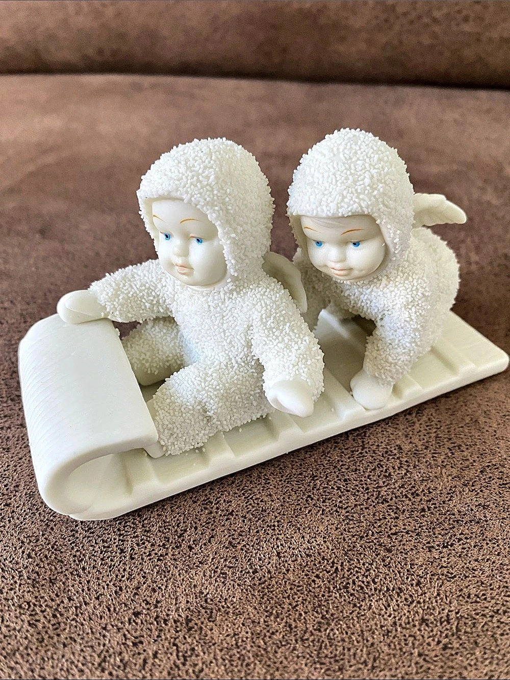 Department 56 Down the Hill We Go White Holiday Figurine Set